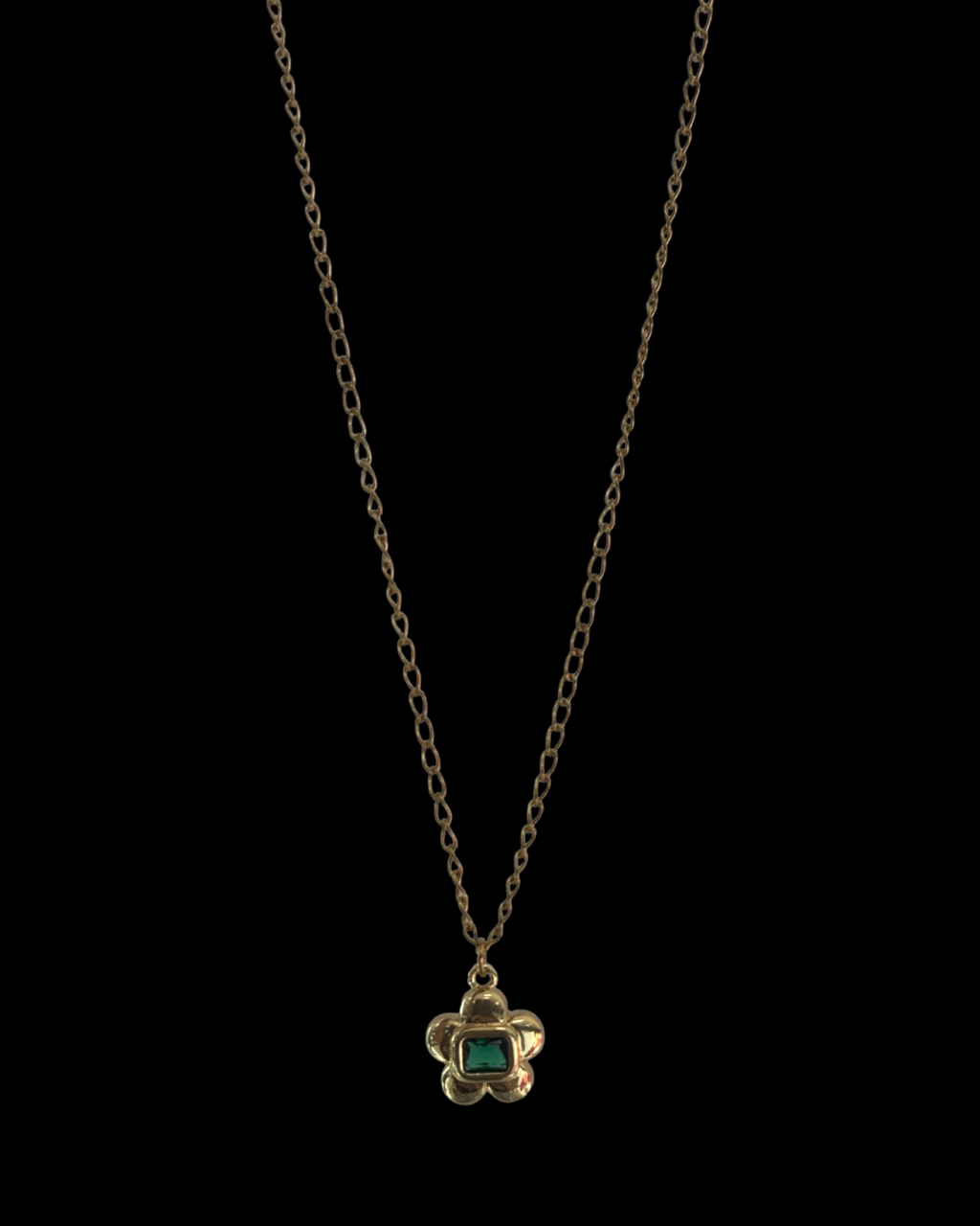 Emerald Flower Necklace