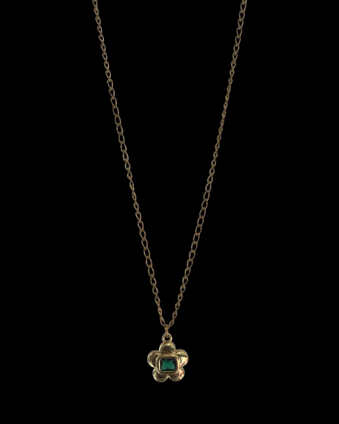 Emerald Flower Necklace