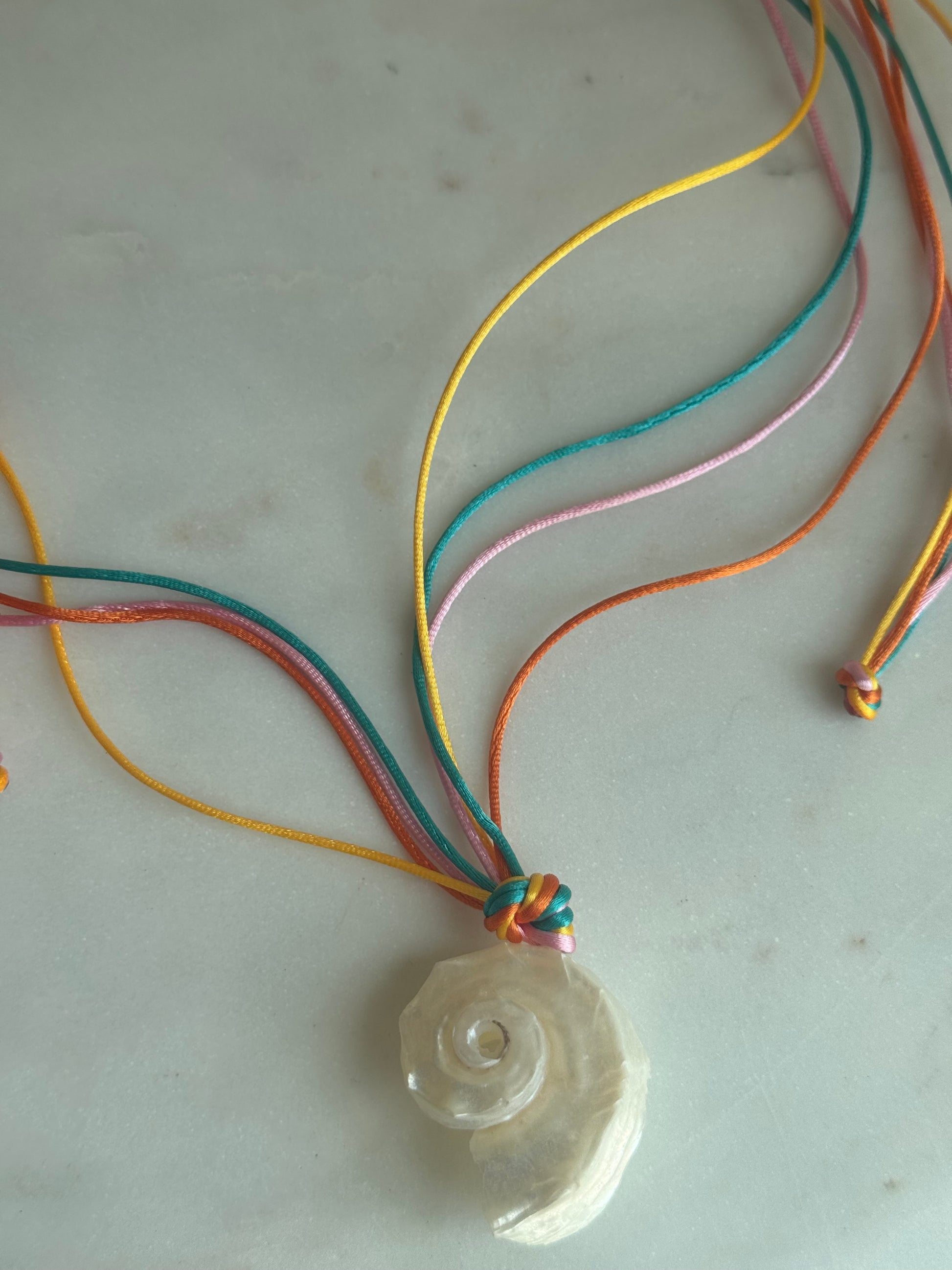 Maleia Caracol Silk Cord Necklace