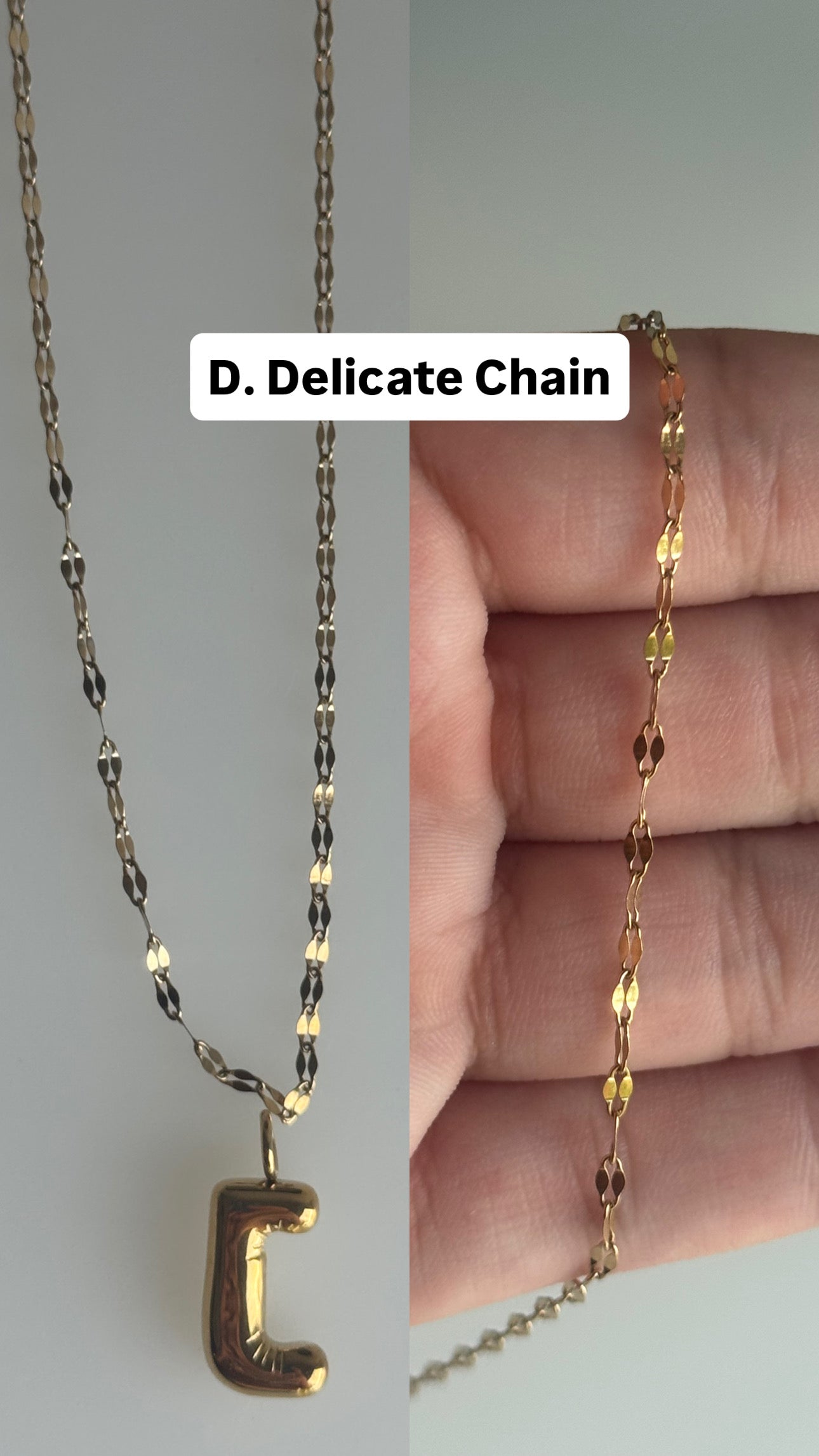 Make Your Own (1) Bubbles Initial Necklace