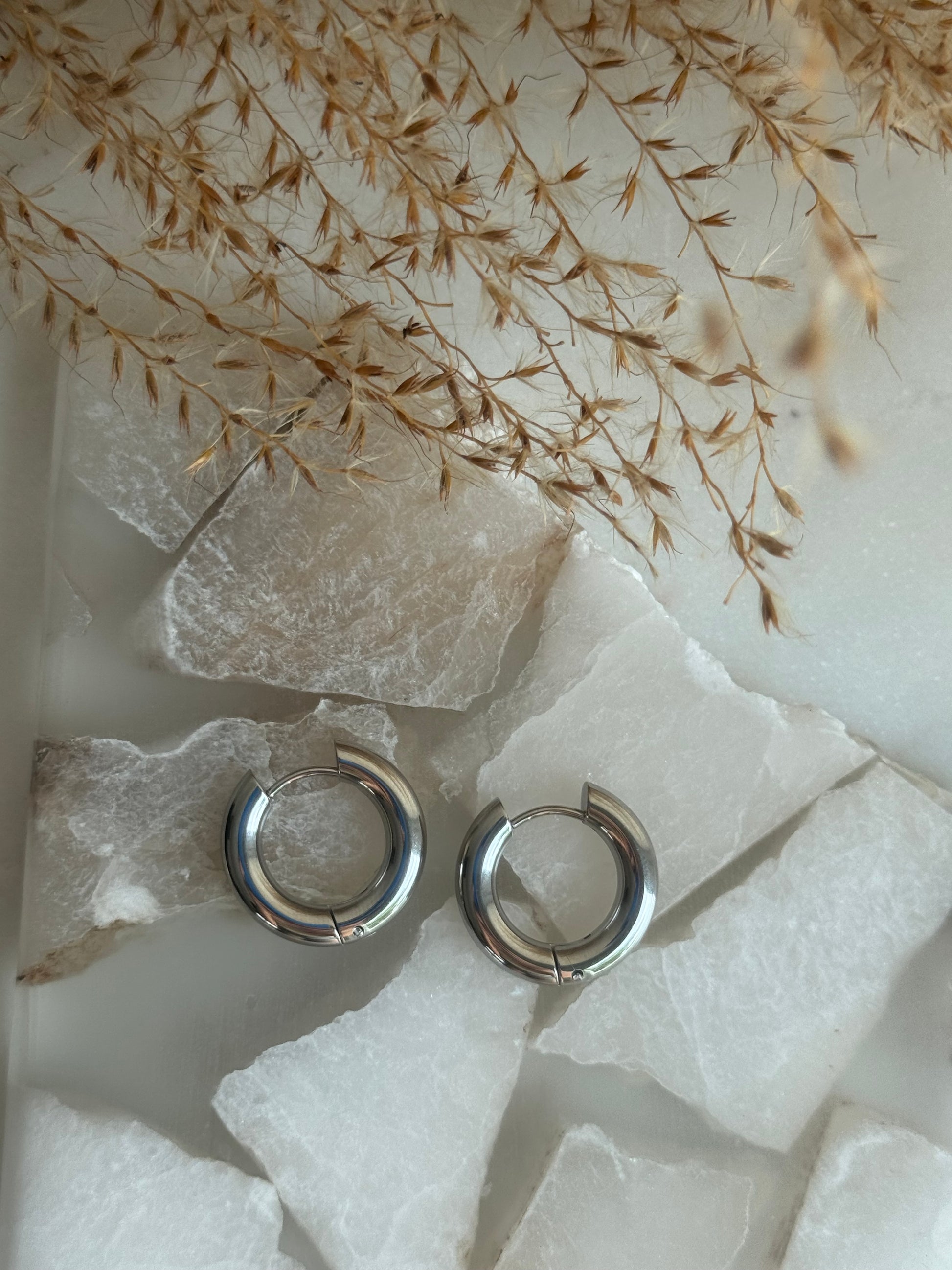 Lyra Silver Hoops
