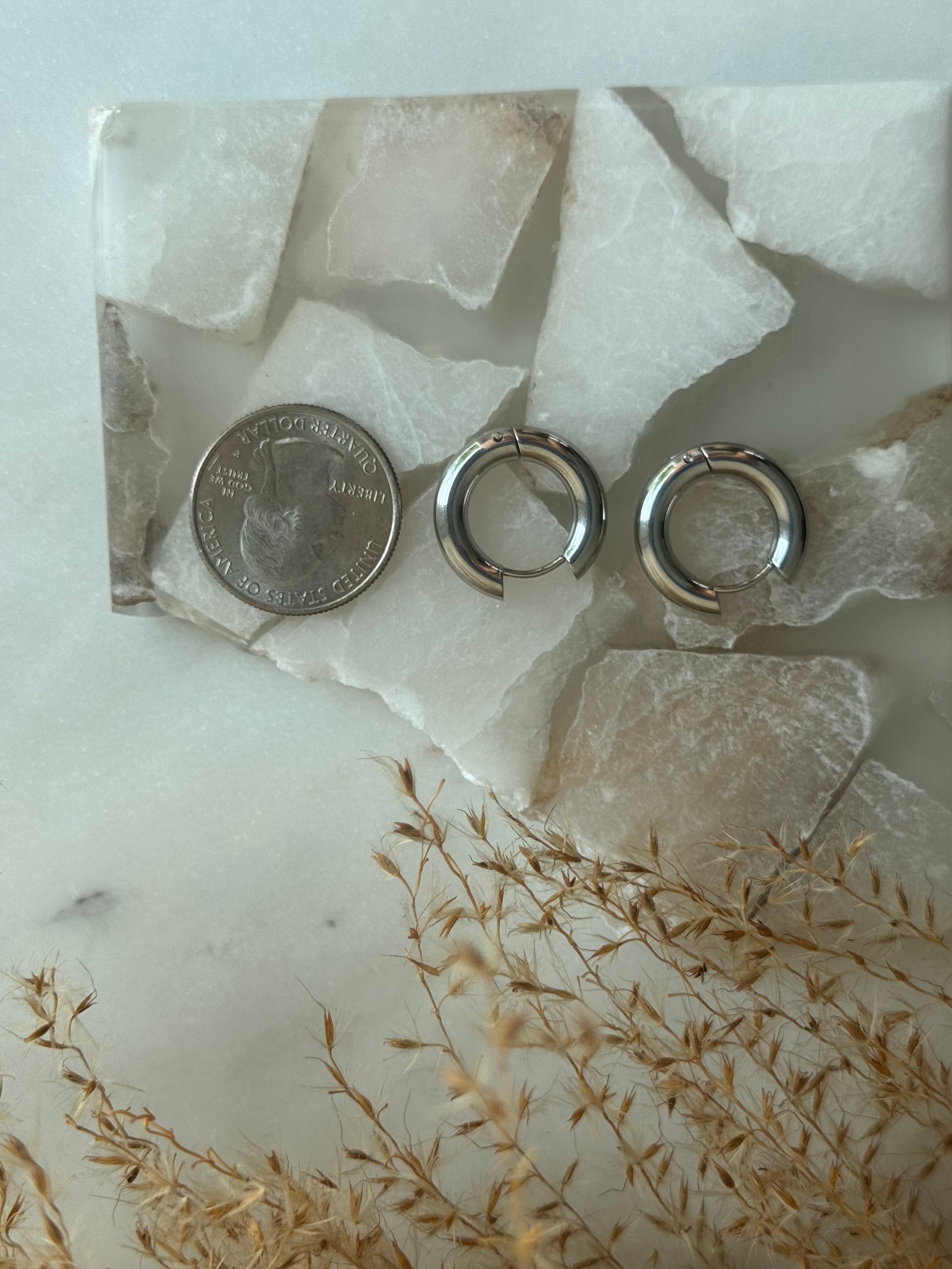 Lyra Silver Hoops