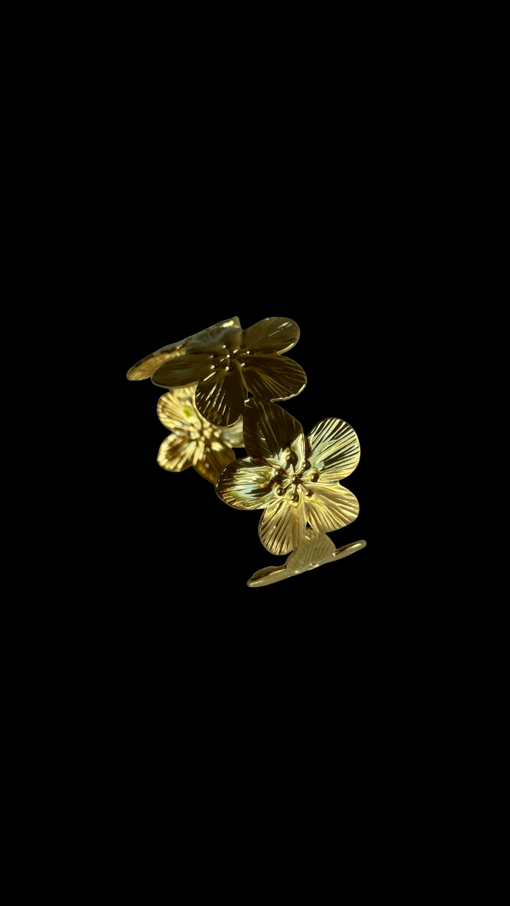 Celine Flower Chunky Bangle