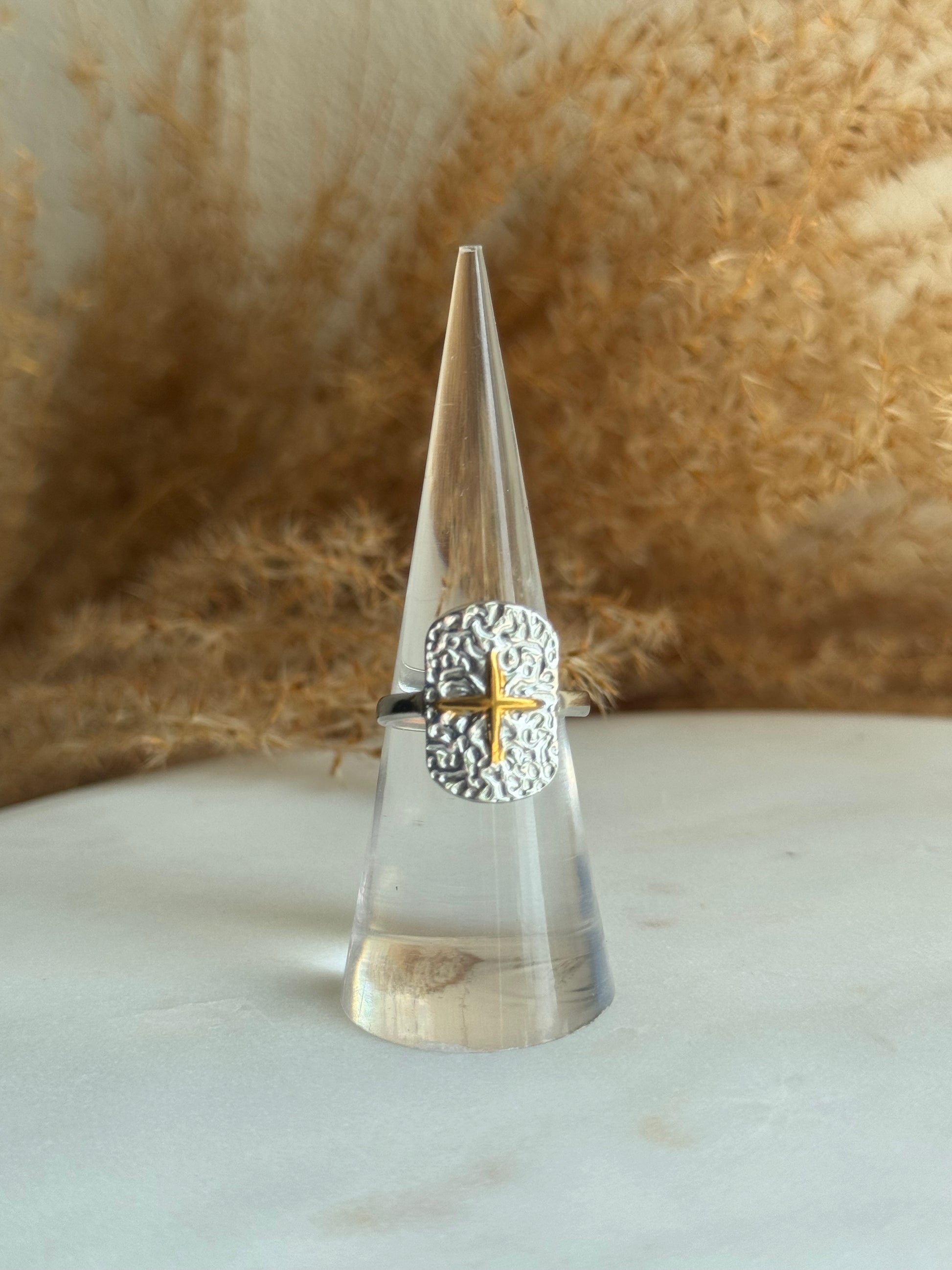 Amber Two Tones Ring