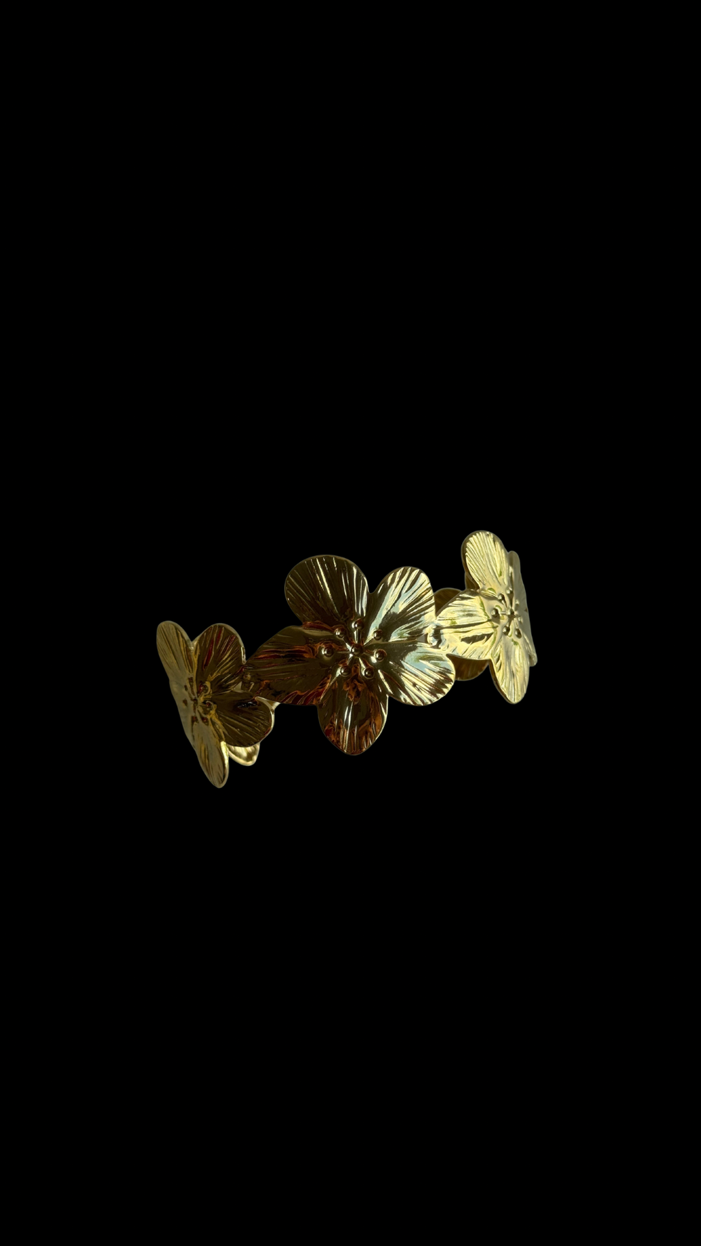 Celine Flower Chunky Bangle