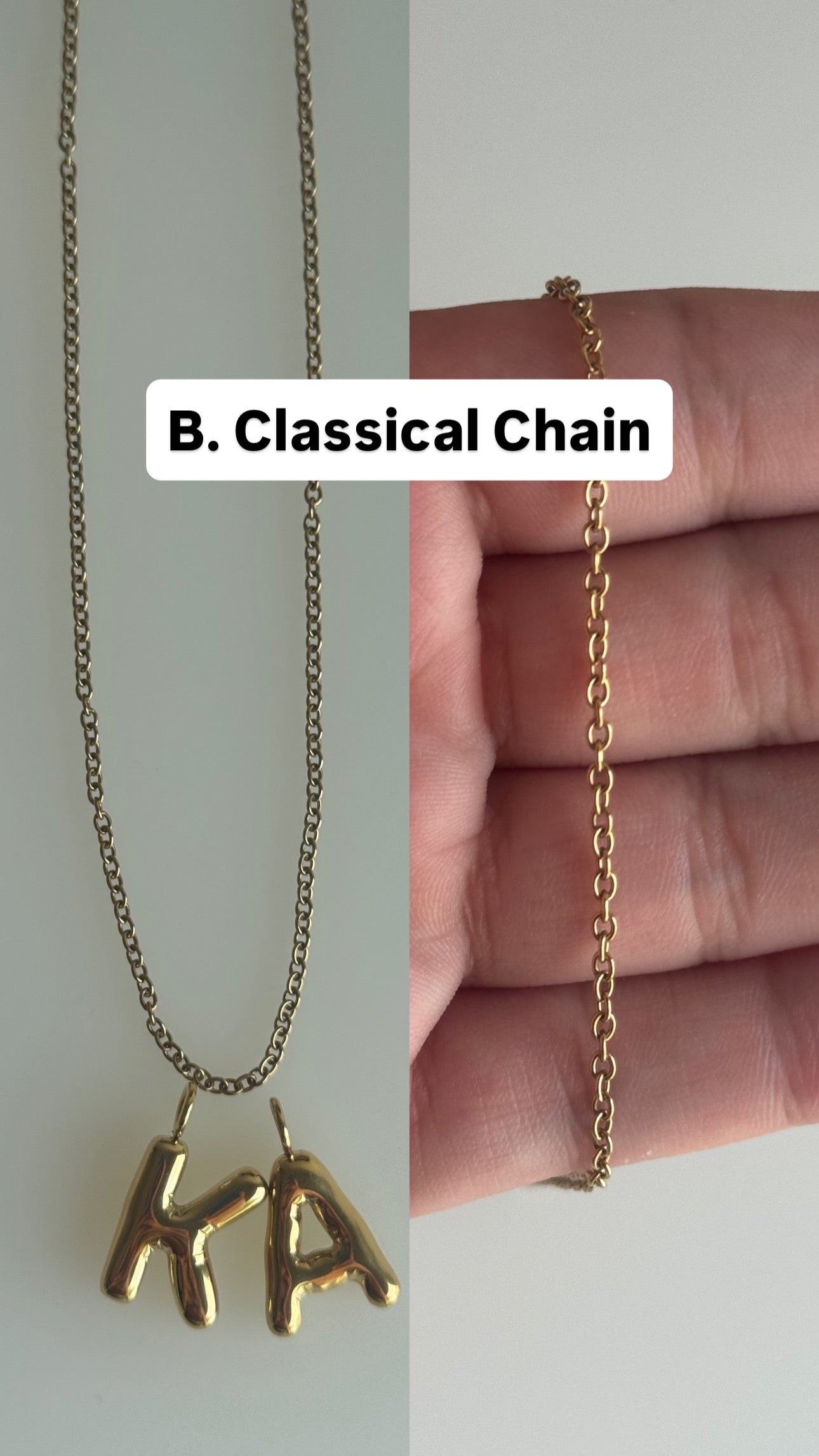 Make Your Own (1) Bubbles Initial Necklace