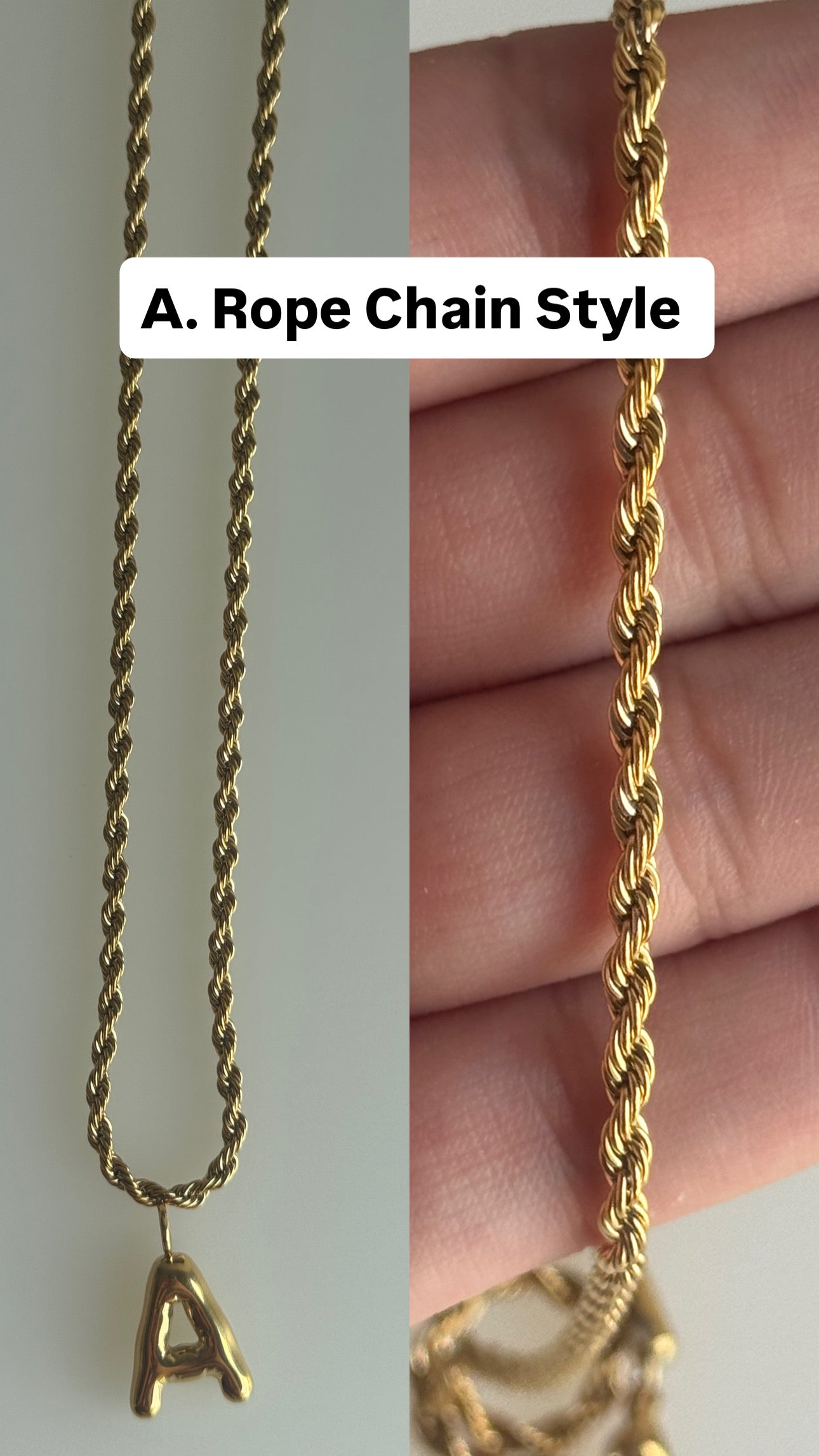Make Your Own (1) Bubbles Initial Necklace