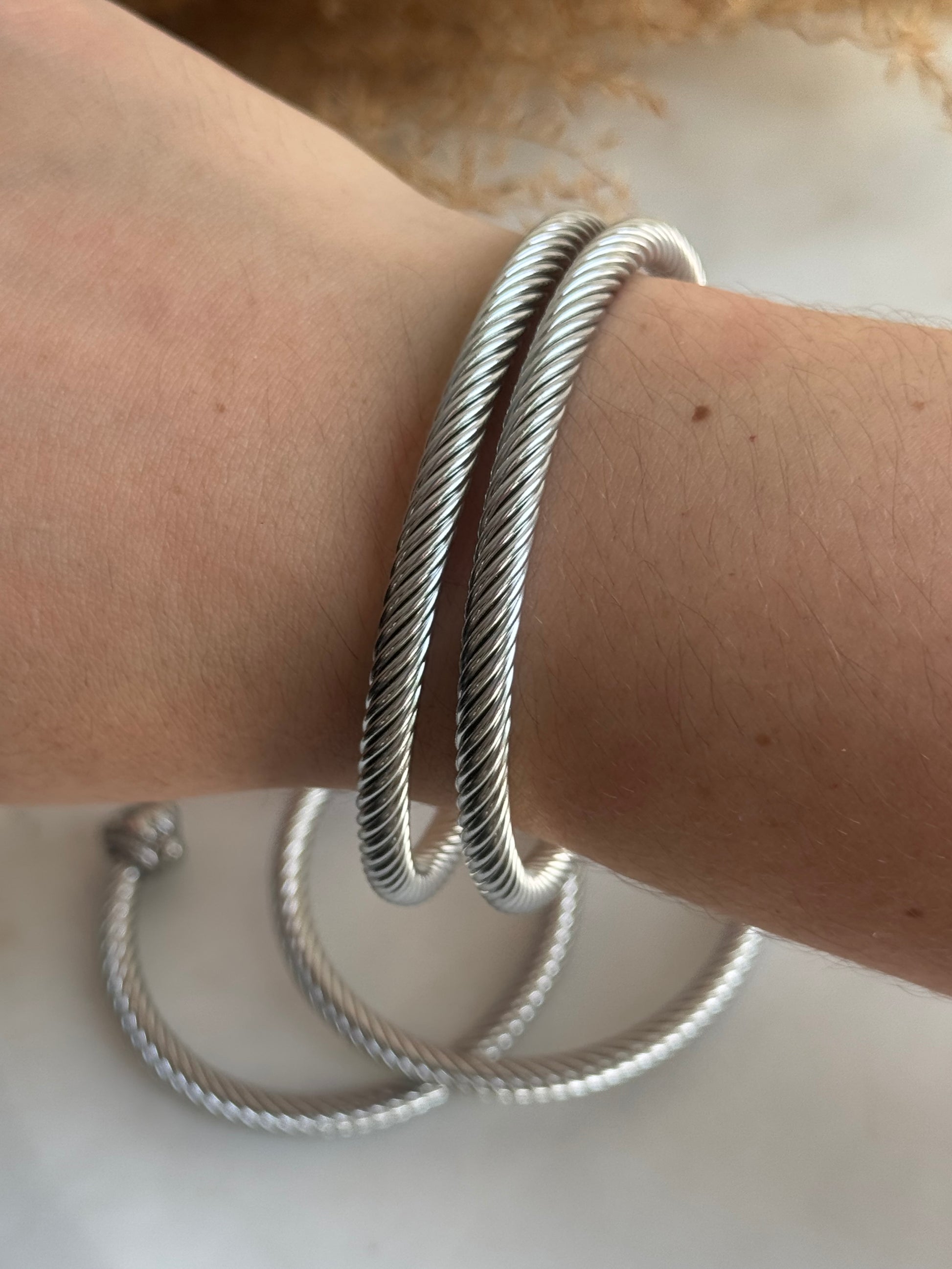 Cerene Silver Bangle