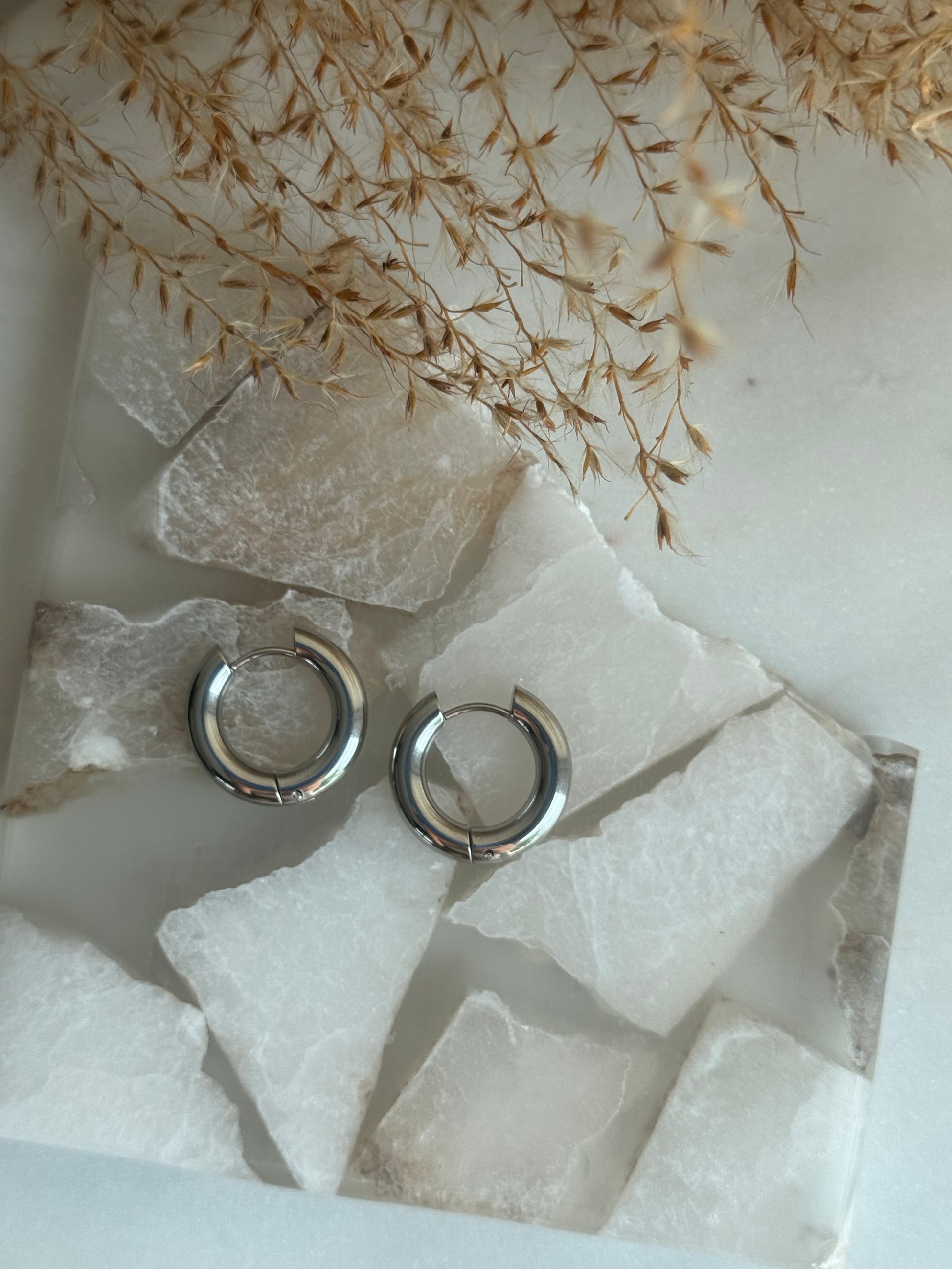 Lyra Silver Hoops