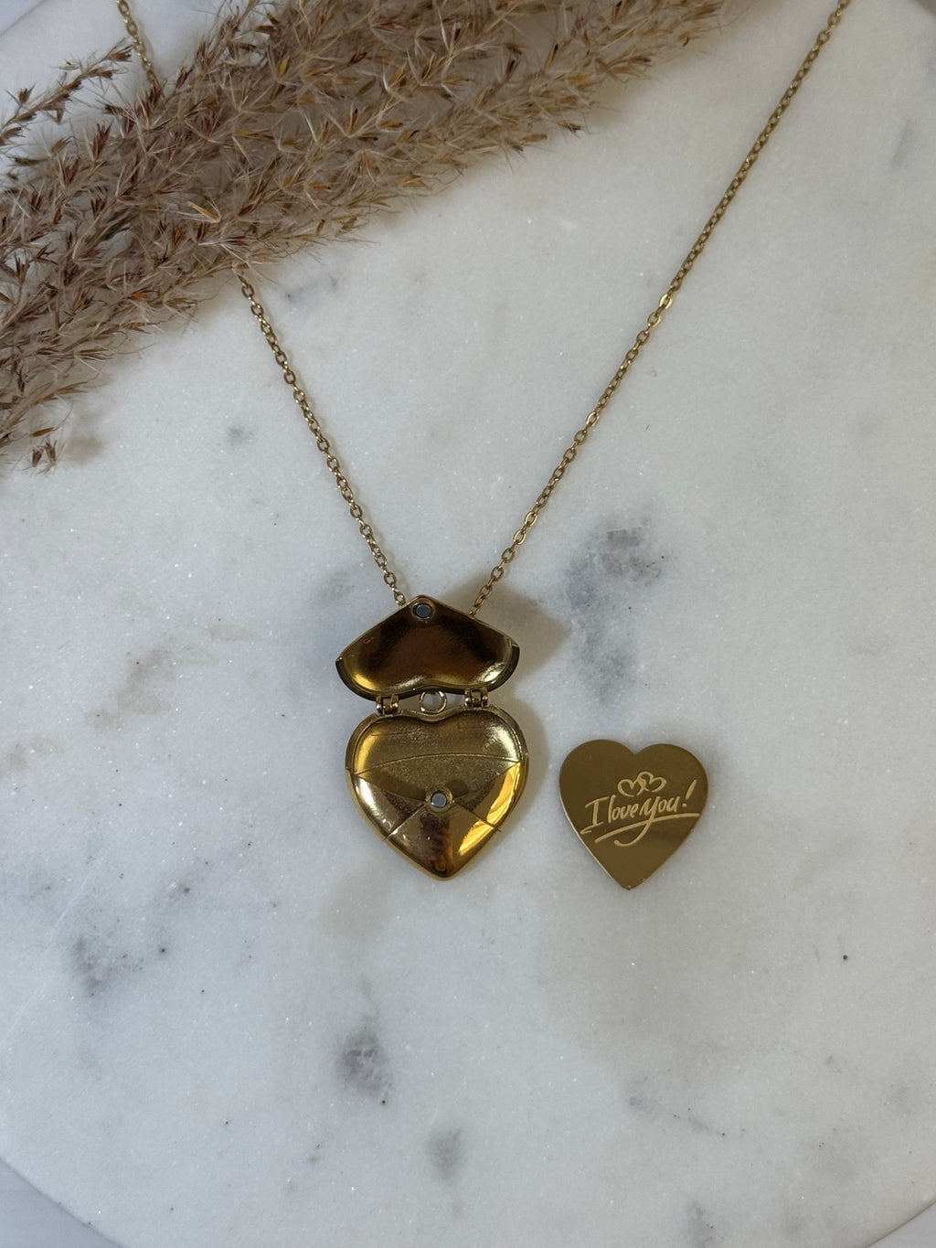 I Love You! Heart Postal Necklace