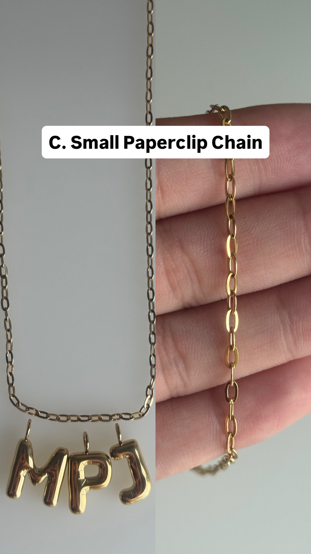 Make Your Own (1) Bubbles Initial Necklace