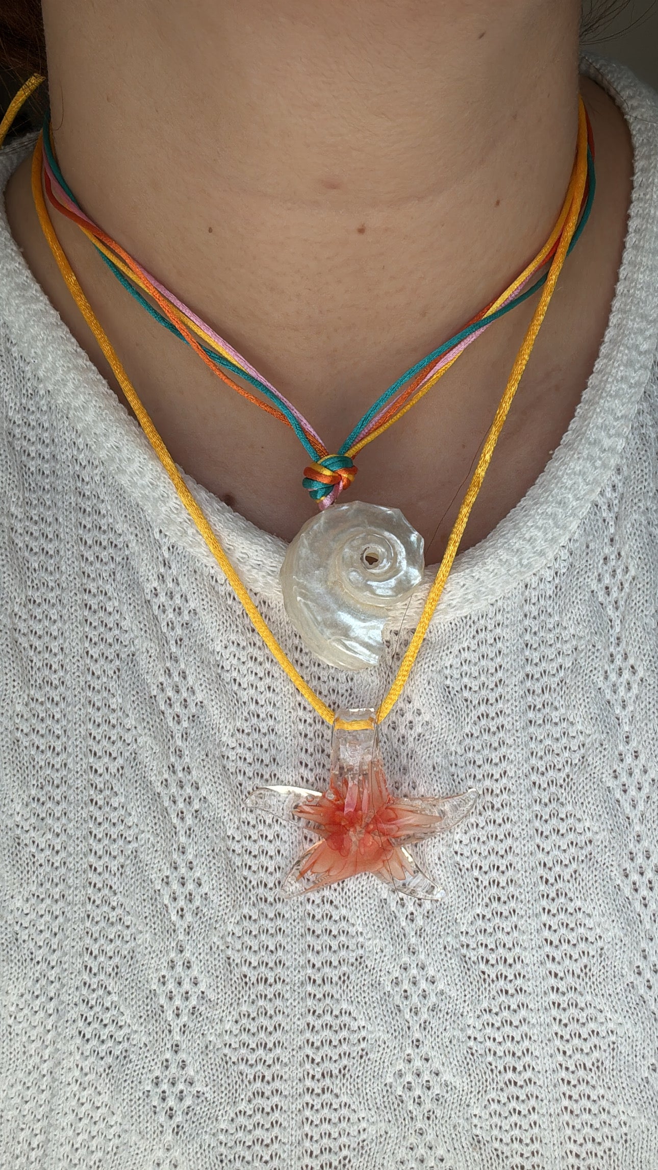 Maleia Caracol Silk Cord Necklace
