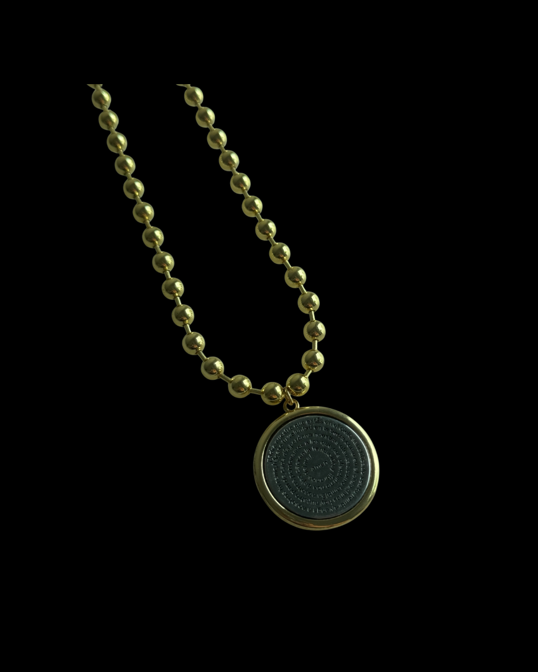 Padre Nuestro Two Tone Necklace