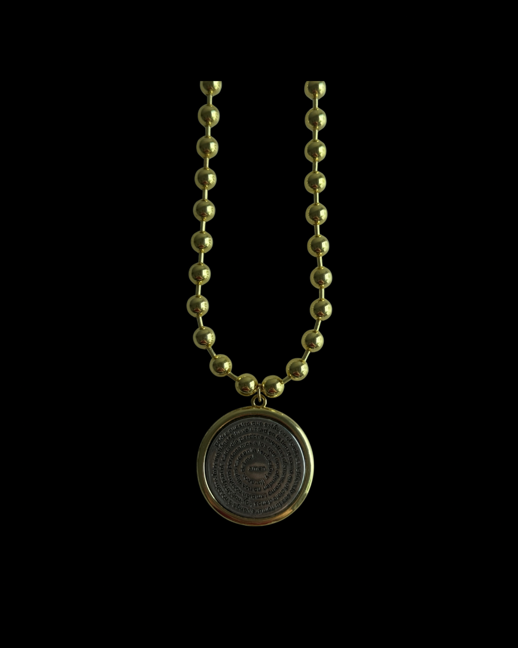 Padre Nuestro Two Tone Necklace