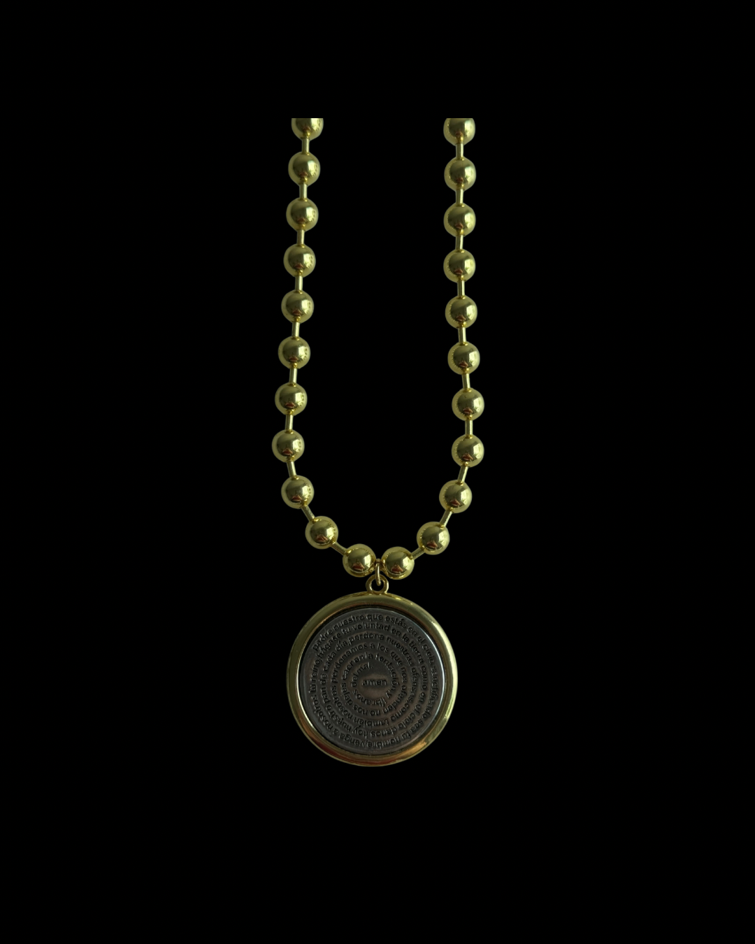 Padre Nuestro Two Tone Necklace