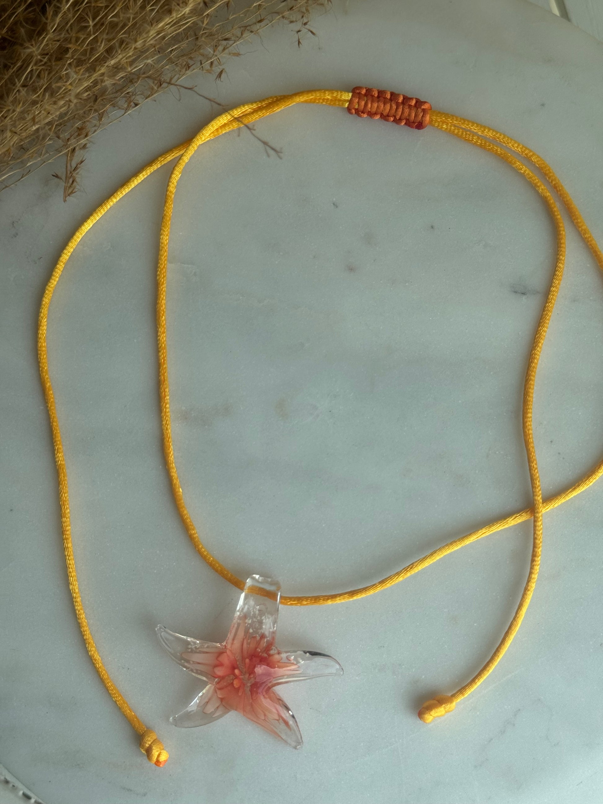 Maleia Starfish Silk Cord Necklace