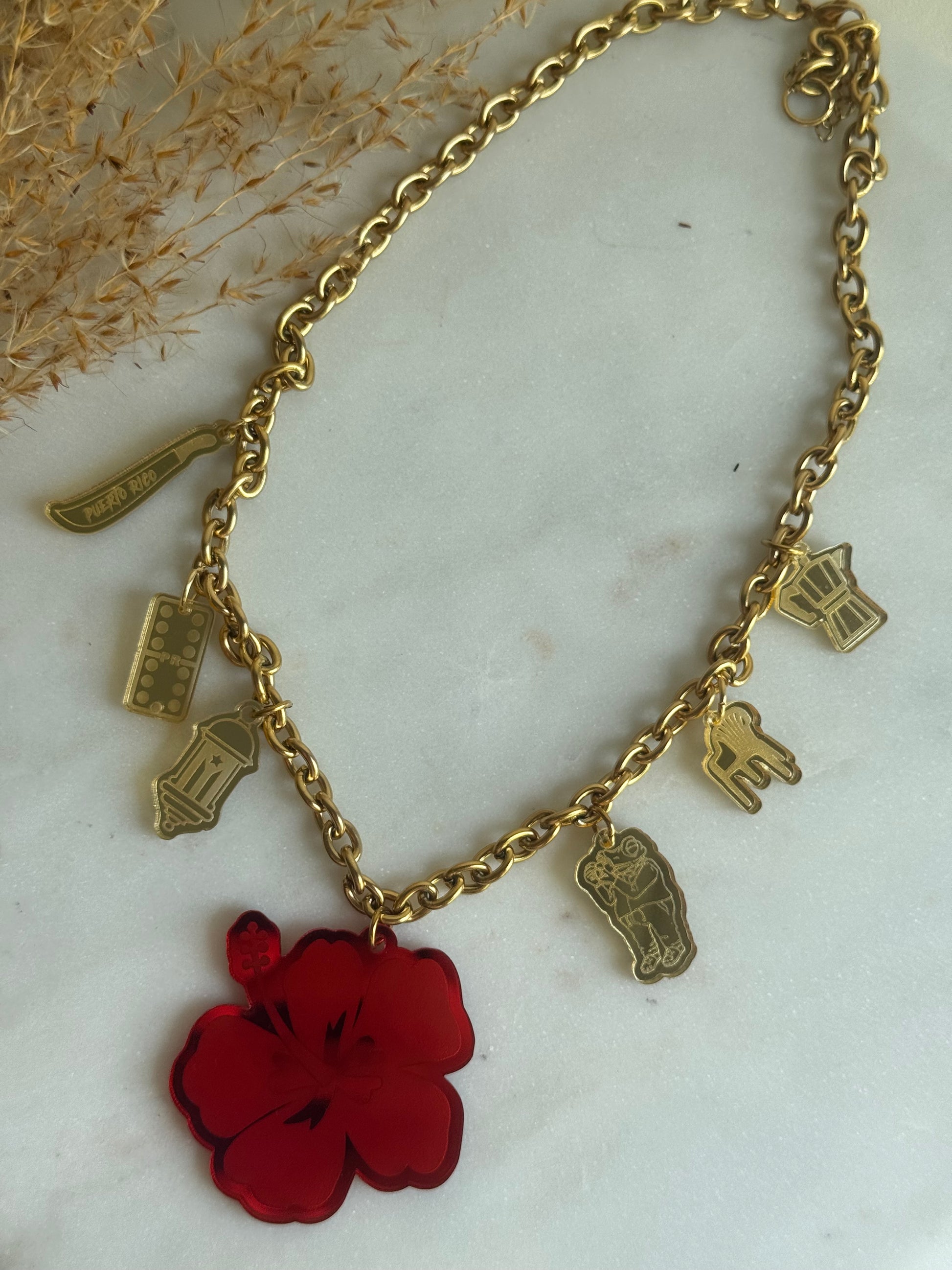 Puerto Rico Mi Isla Necklace