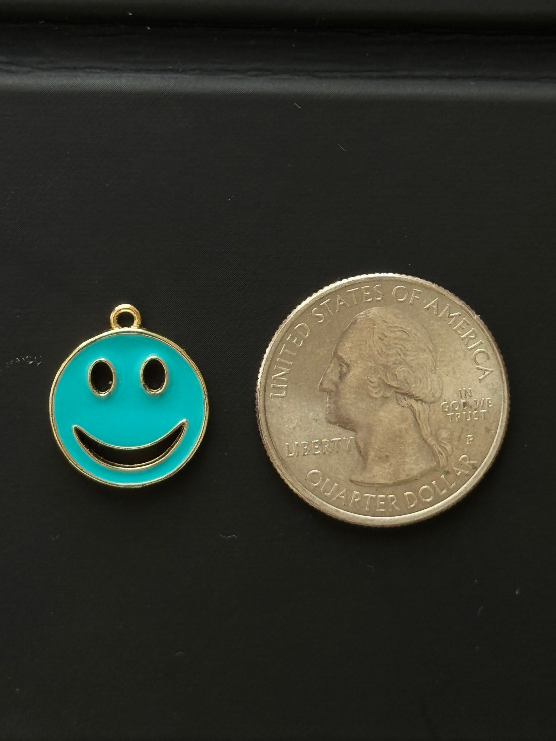 Blue Happy Smile Charm