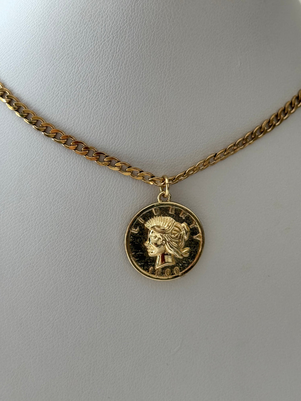 Liberty Moneda Necklace