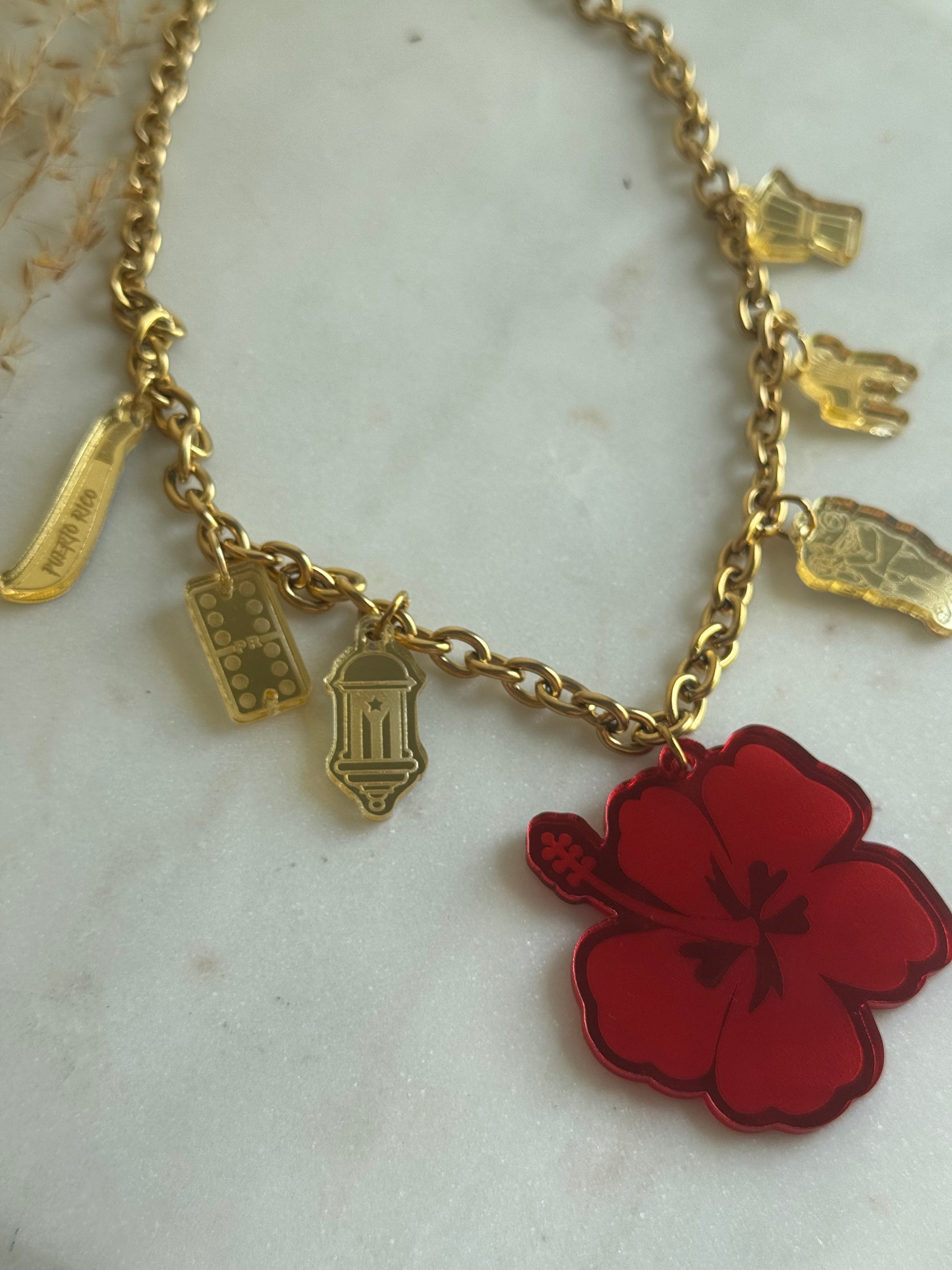 Puerto Rico Mi Isla Necklace