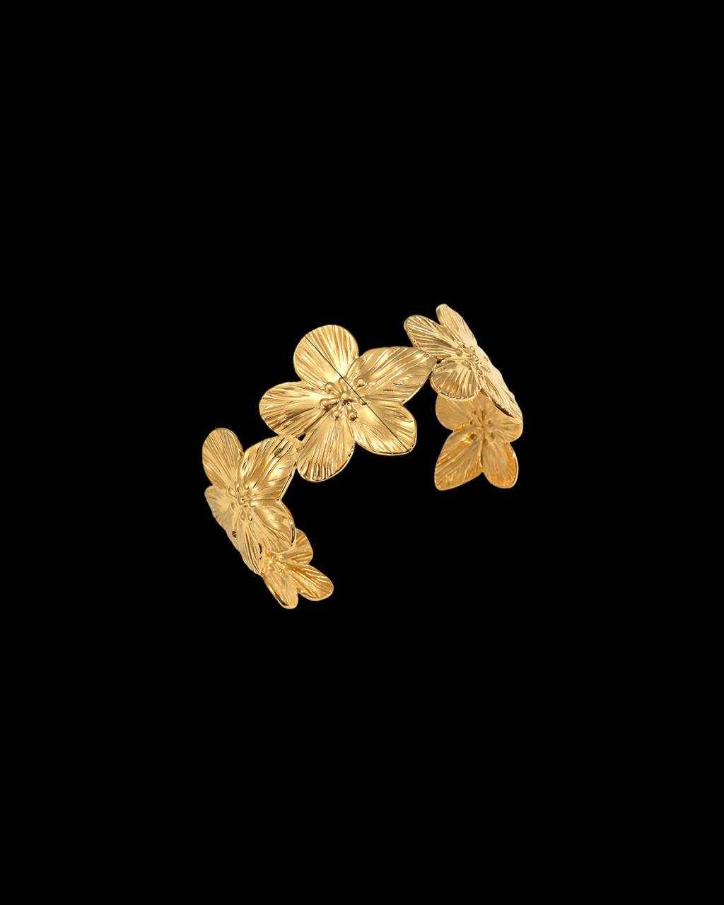 Celine Flower Chunky Bangle
