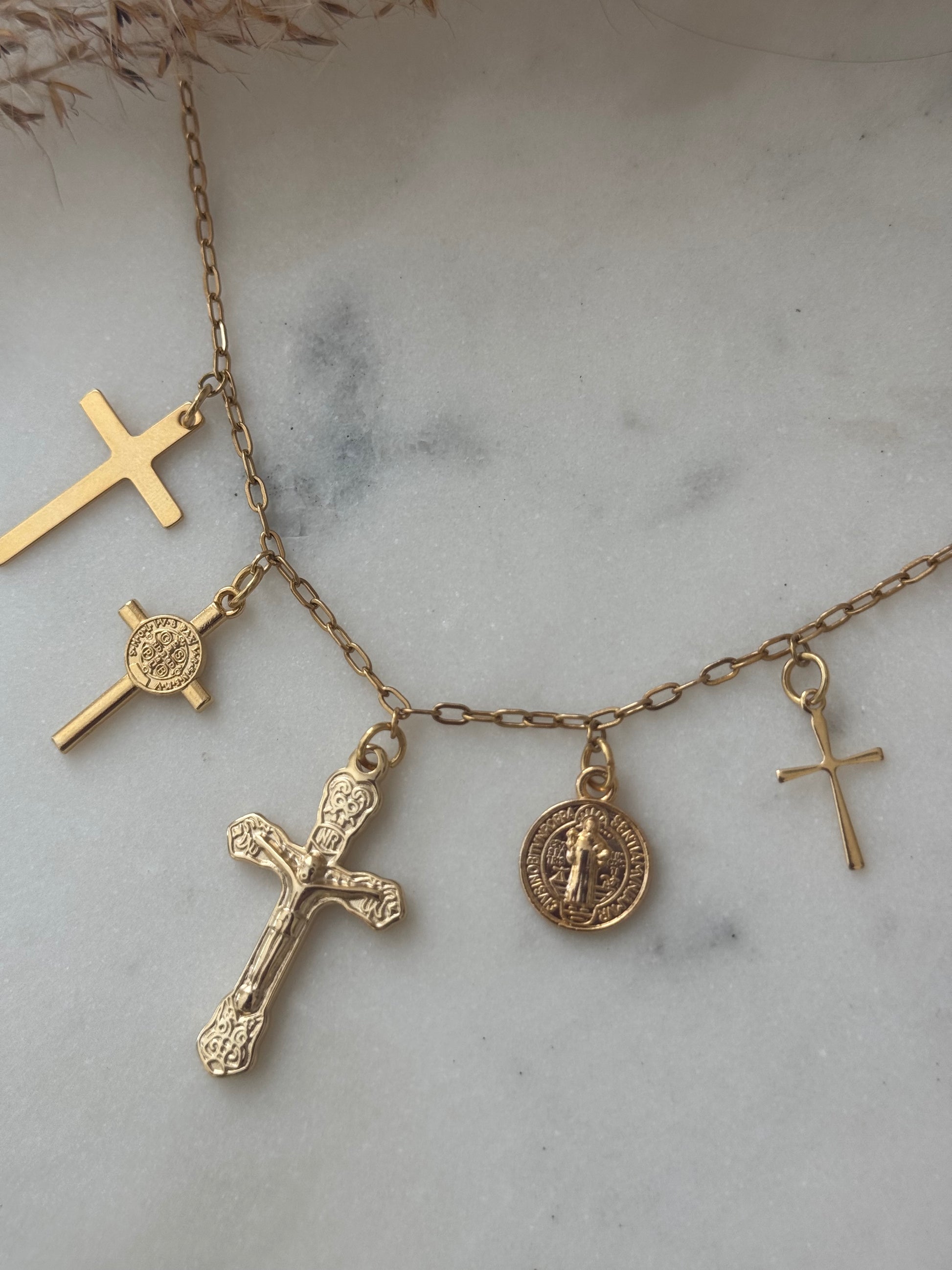 Crosses Charm Necklace
