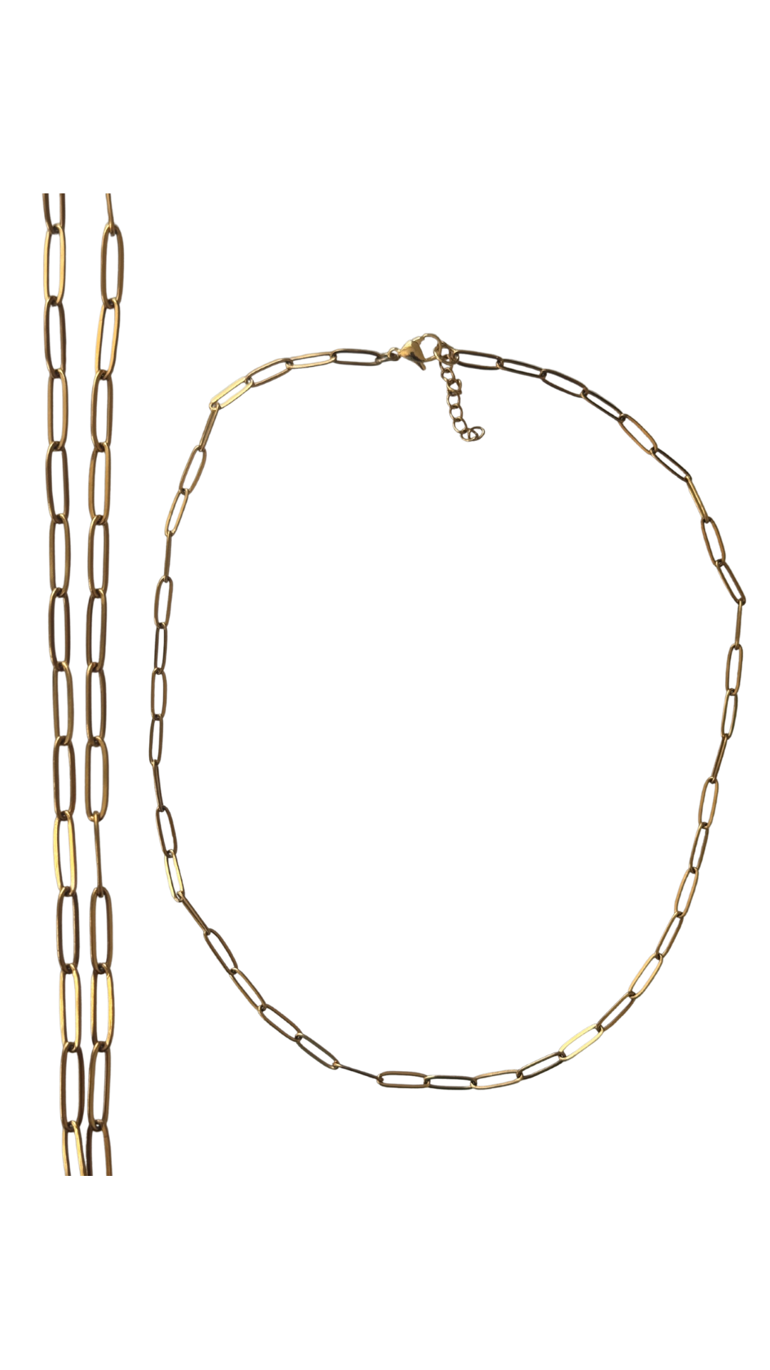 Paperclip Charm Necklace Chain