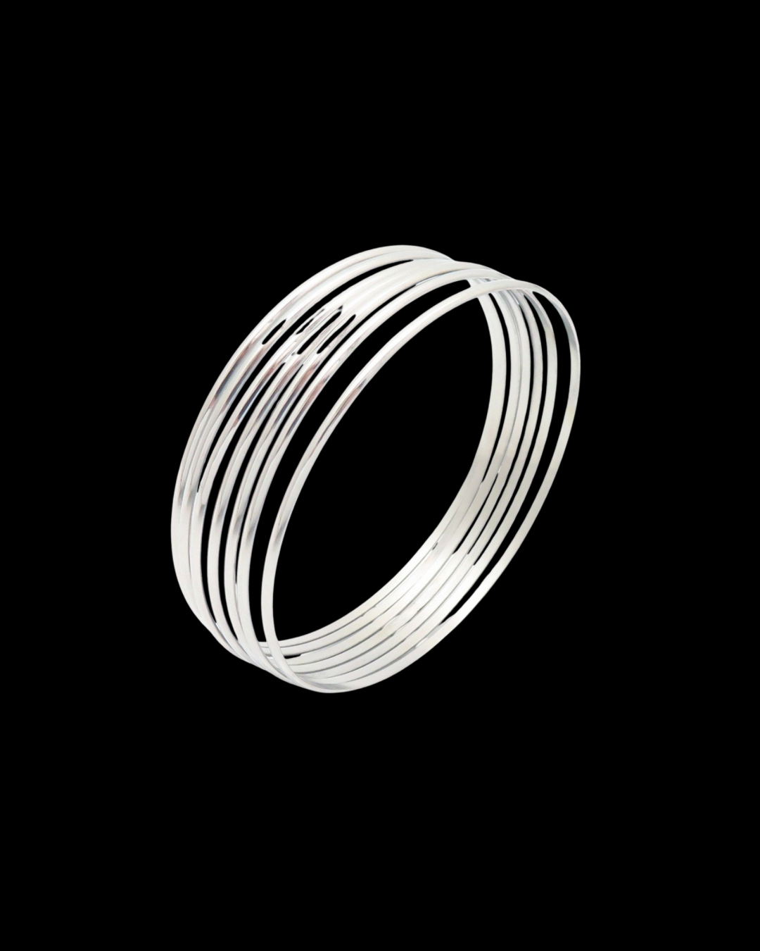 Aila Silver Bangles
