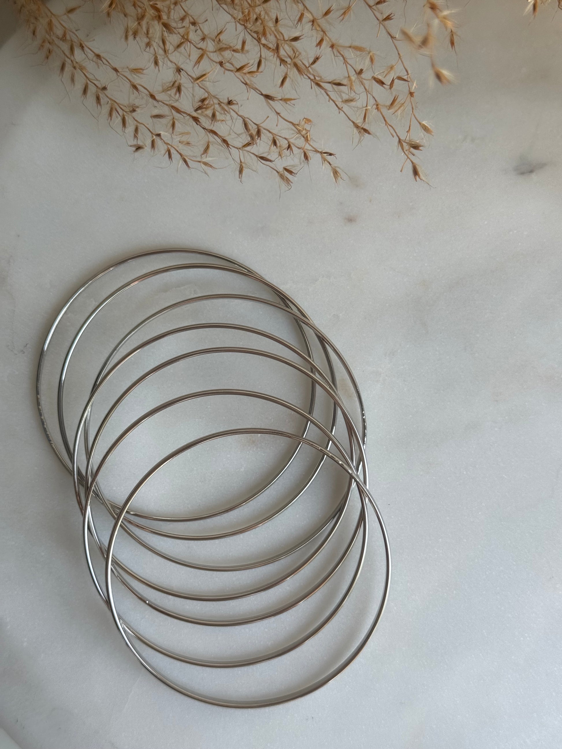 Aila Silver Bangles