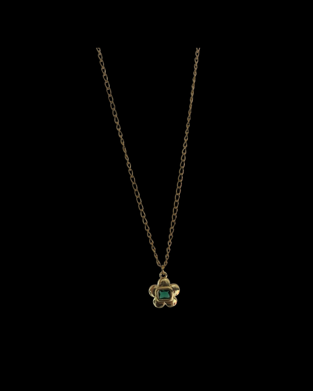 Emerald Flower Necklace