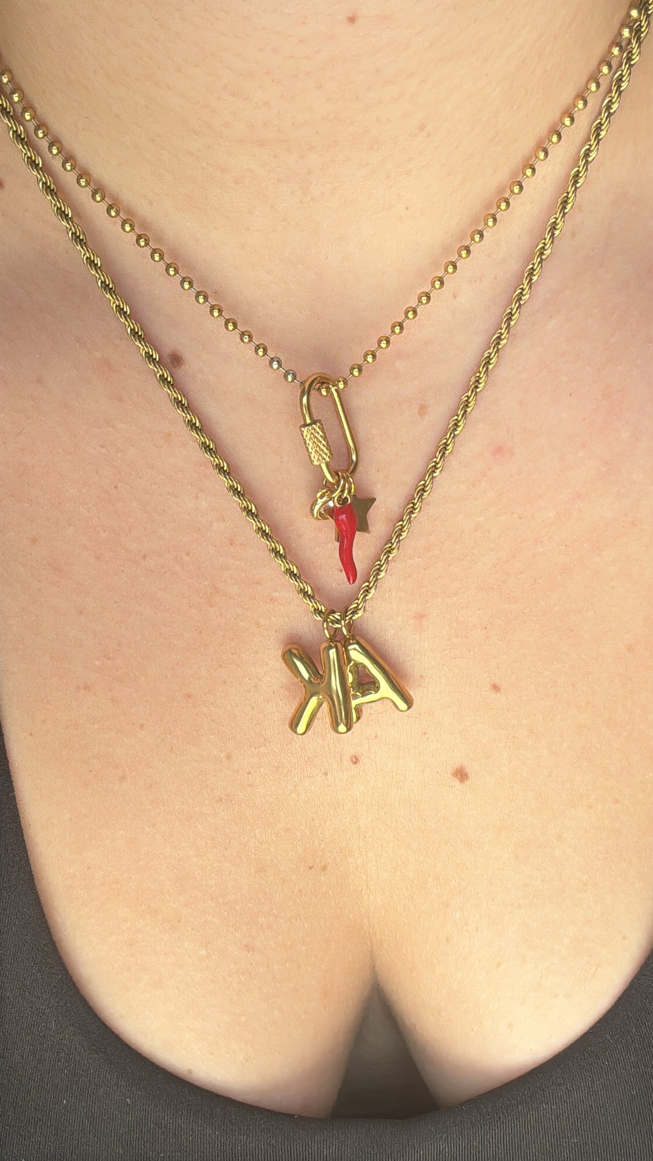 Make Your Own (1) Bubbles Initial Necklace
