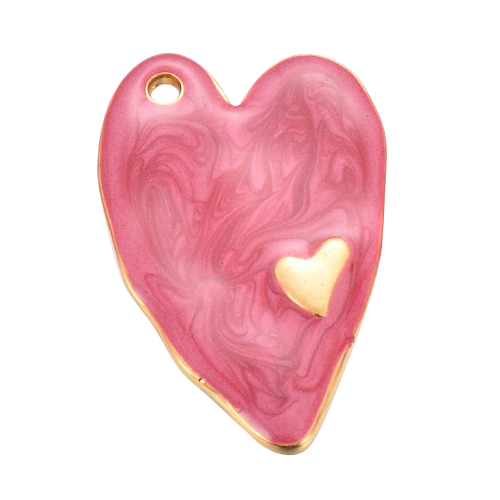 Heart Painting Chunky Charm