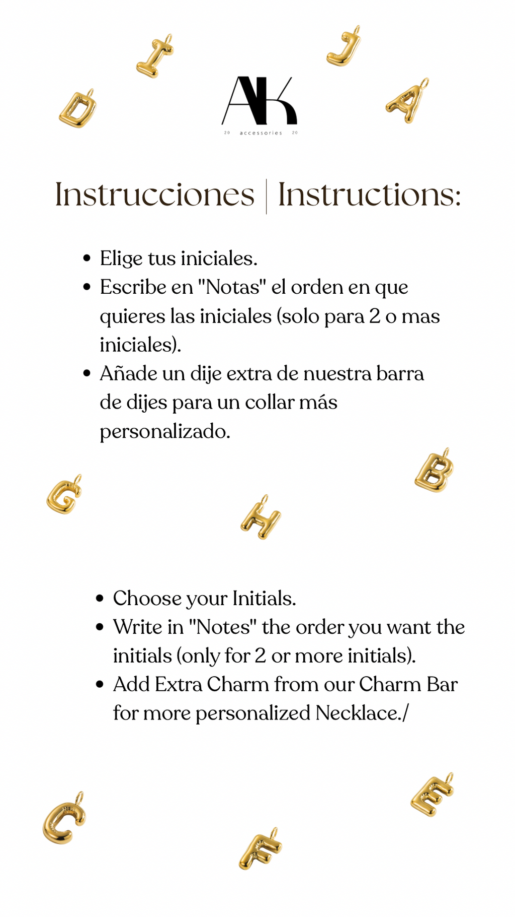 Make Your Own (3) Initial Bubbles Necklace