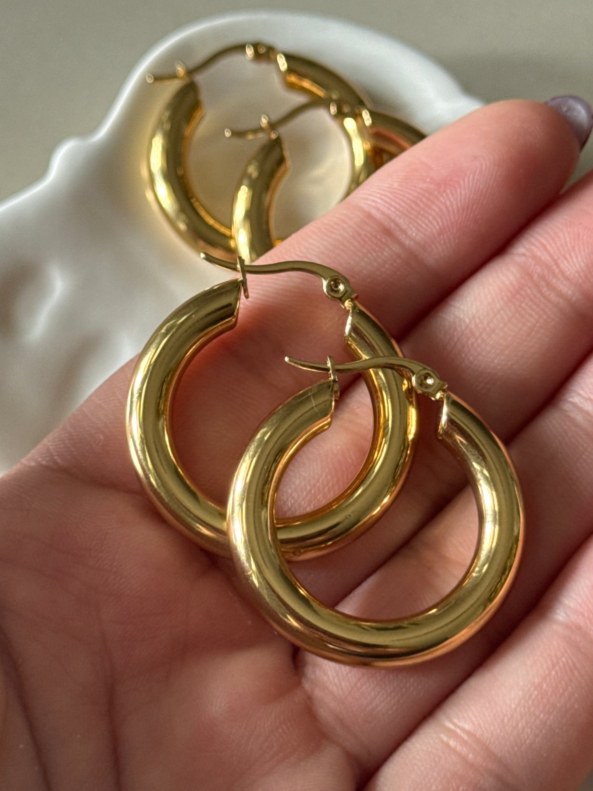 Chunky Golden Hoops