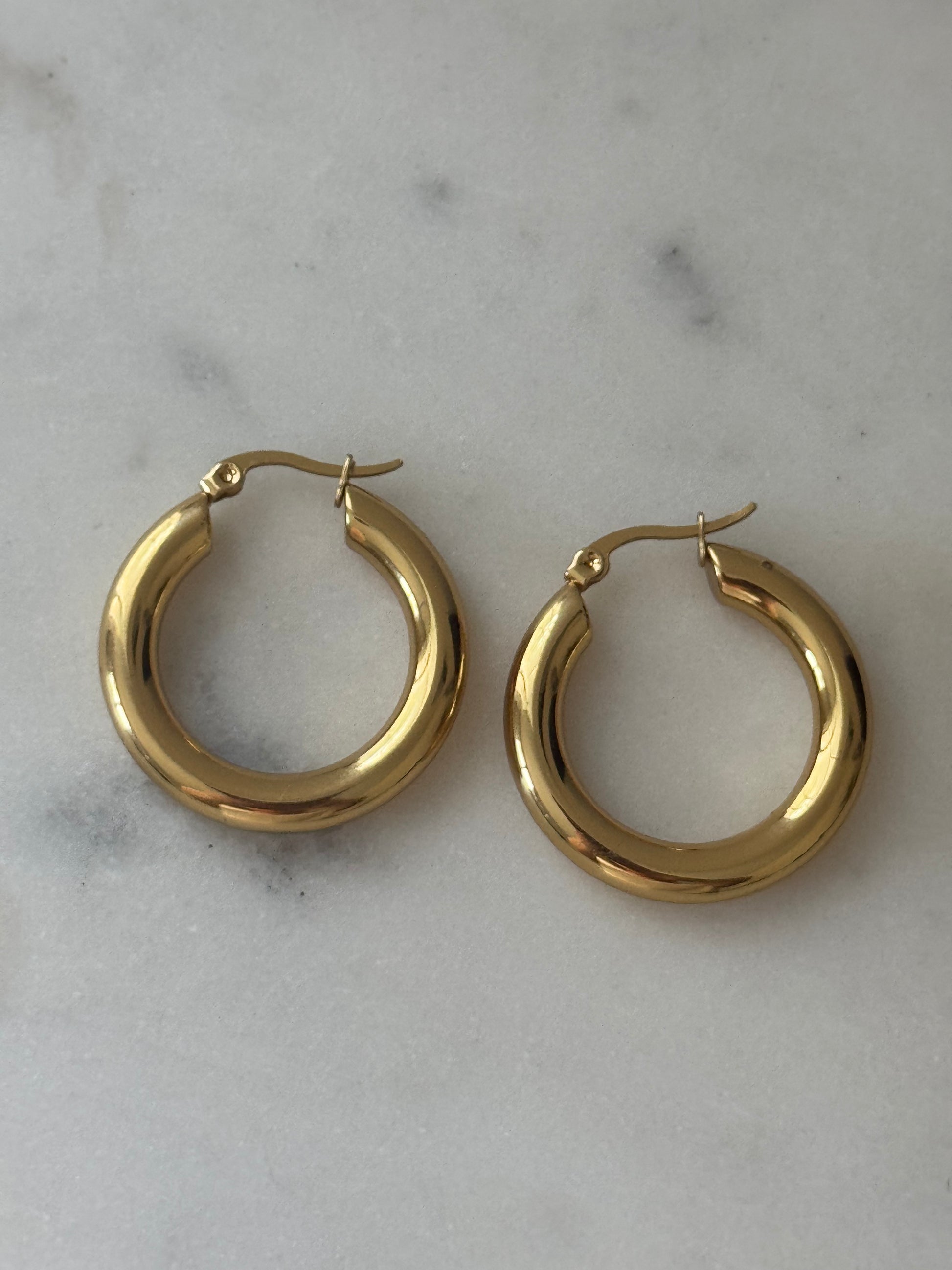 Chunky Golden Hoops