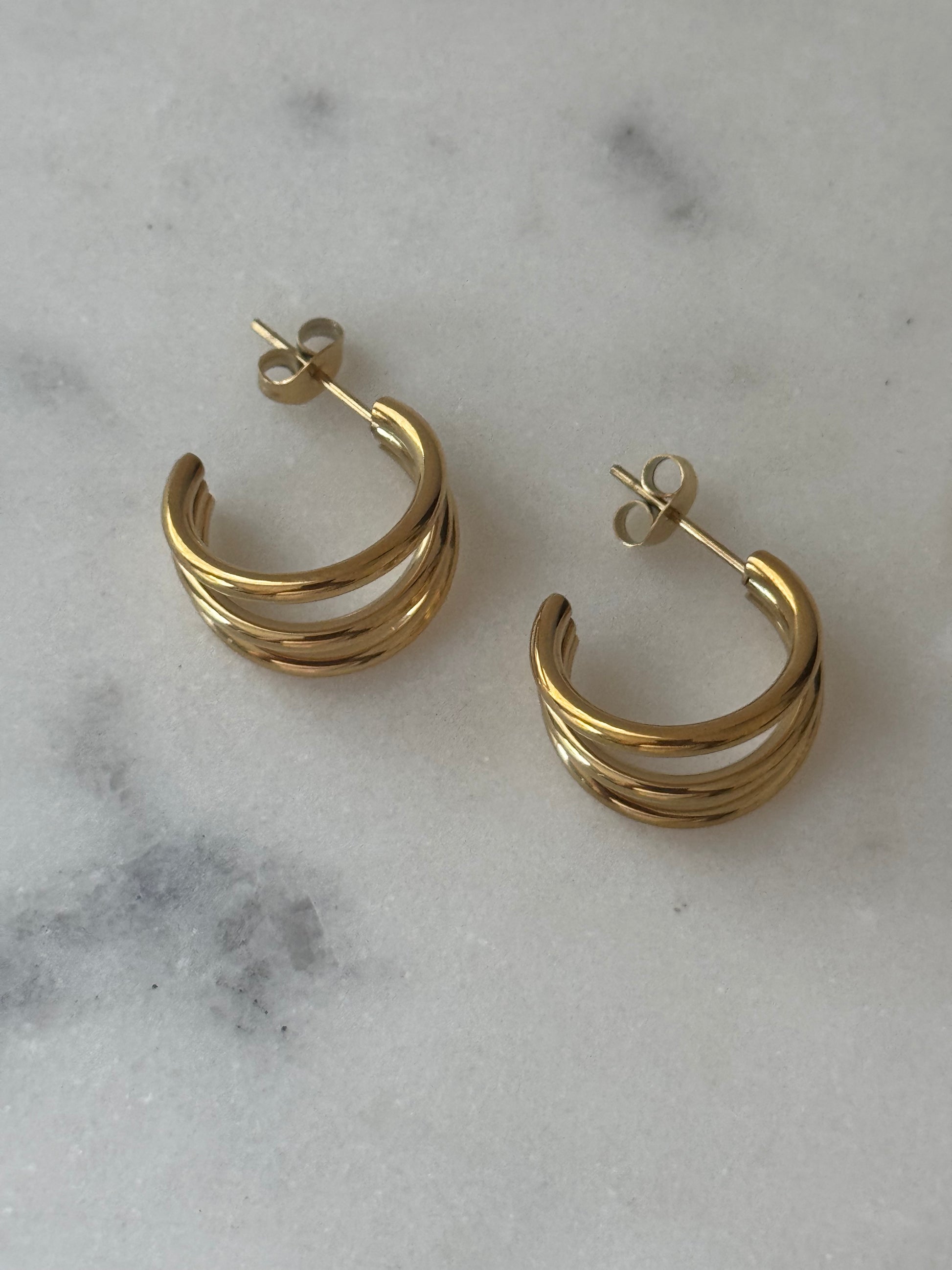Zara Semi Hoop Studs