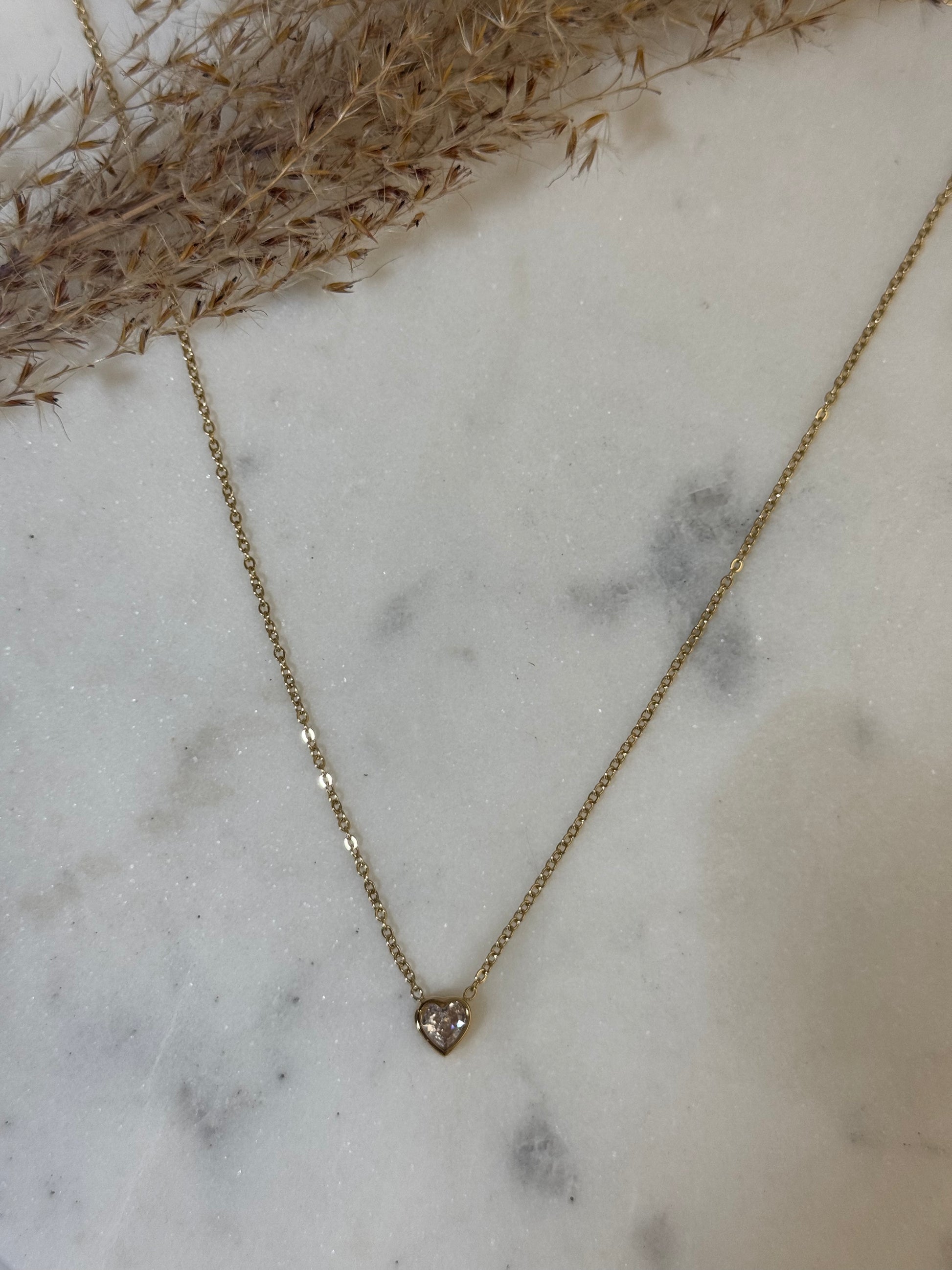 Gold Delicate Heart Necklace