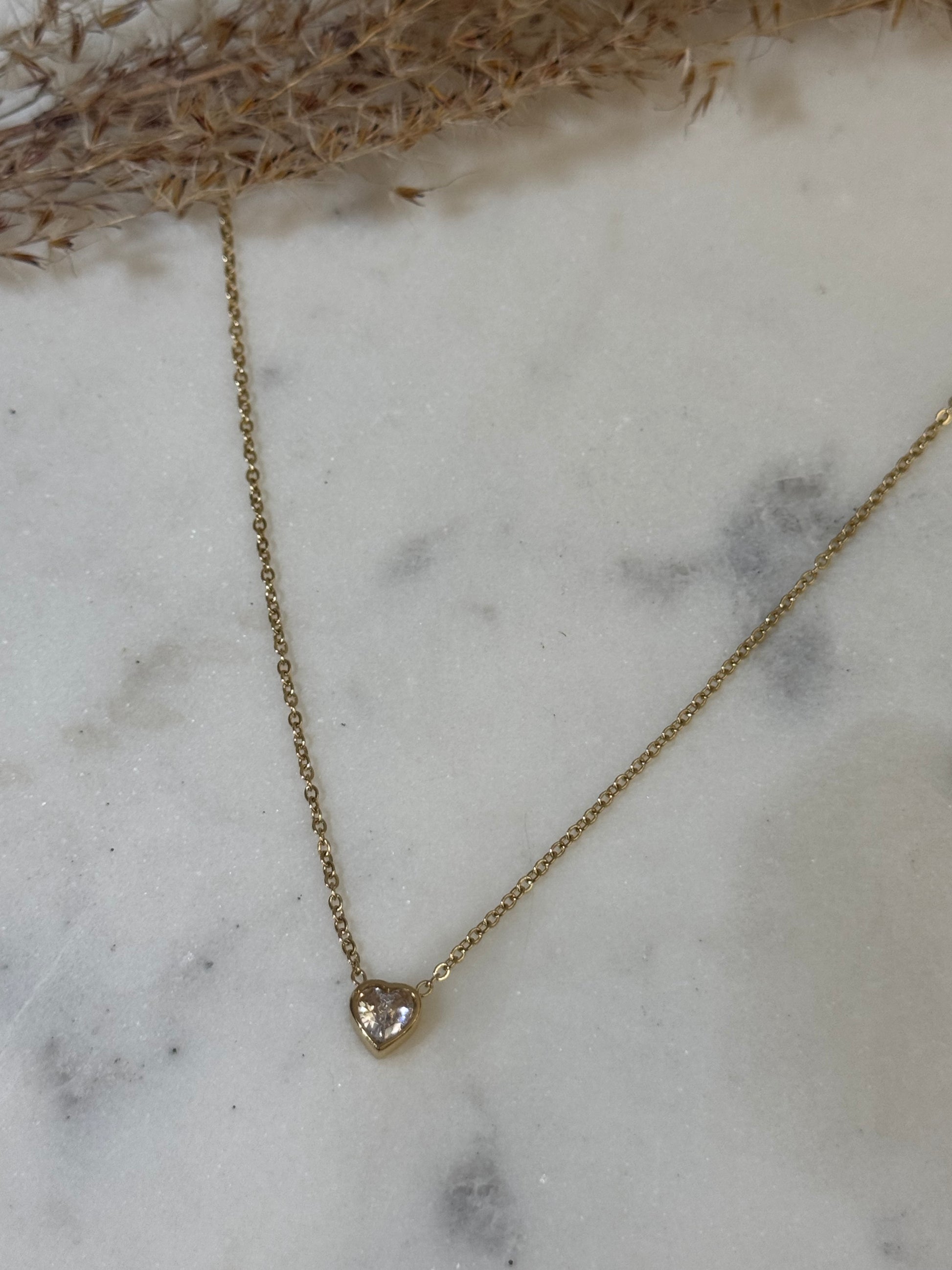 Gold Delicate Heart Necklace