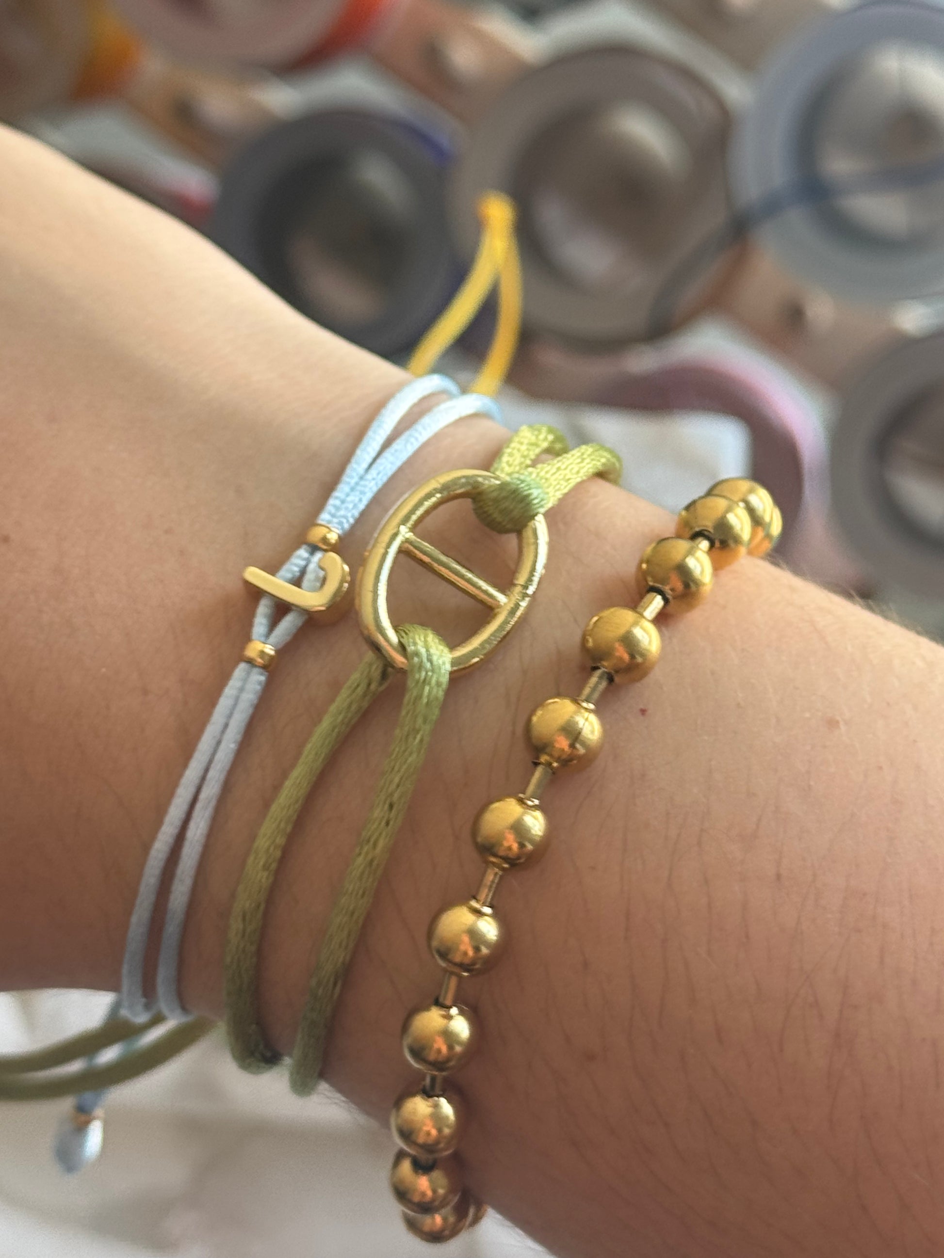 Simple Initial Silk Cord Bracelets
